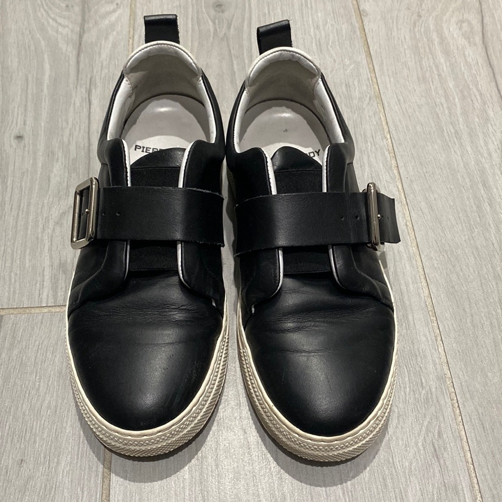 PIERRE HARDY Black Slider Buckle Slip-On Sneakers